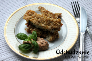 Sznycle z piersi indyka z dipem z suszonych pomidorów