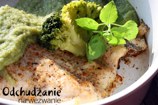 Ryba w sosie brokułowym